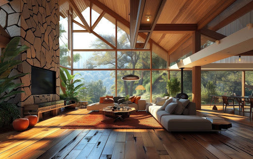 Spacious Colorado Springs living room featuring wide-plank hardwood flooring for timeless style and durability.