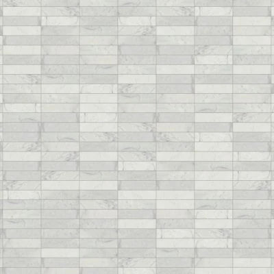 Monet 2" x 8" Honed Marble Decorative Tile in White Carrara