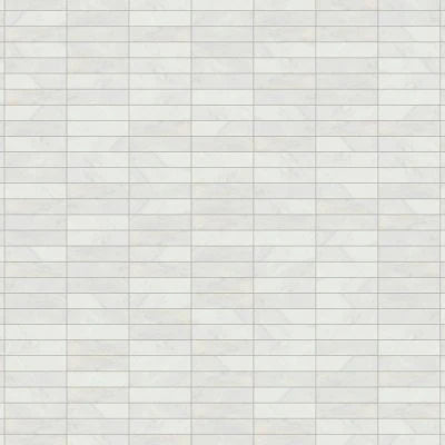 Monet 2" x 8" Honed Marble Decorative Tile in Oriental White