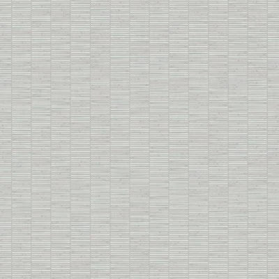 Kaikos 3/8" x 4" Stacked Glass and Stone Mosaic in Silver and White Carrara