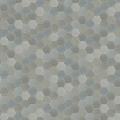 Celine 4" Hexagon Matte Porcelain Floor & Wall Tile in Blue