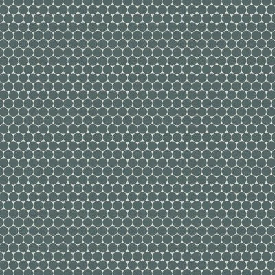 Marin 2" Penny Round Matte Porcelain Mosaic in Ocean Teal
