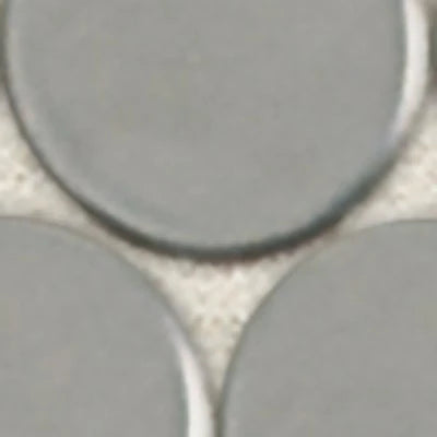 Metallica Brushed Stainless Steel, Penny Rounds, 1X1, Satin