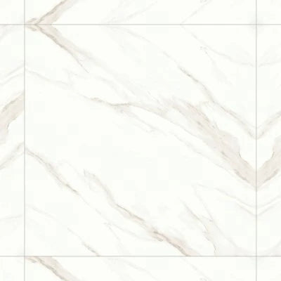 Shandar 48" x 48" Matte Porcelain Field Tile in Statuario