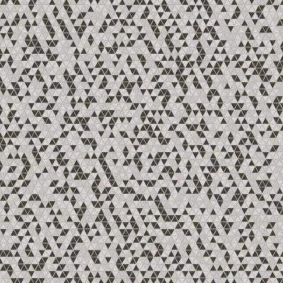 Kaikos 1.75" Triangle Glass and Stone Mosaic in Brown and Oriental White