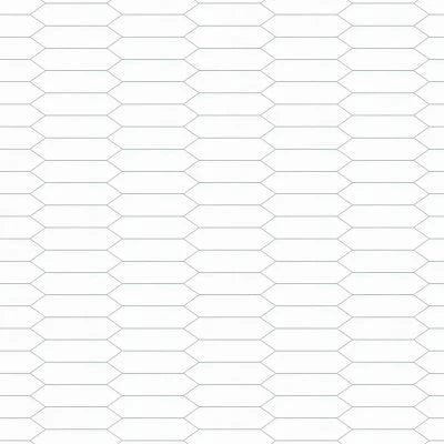 Reine 3" x 12" Picket Pattern Matte Ceramic Wall Tile in White