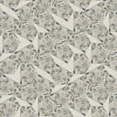 Pebble Oasis Coal, Tri-Hex Pebble, Tumbled