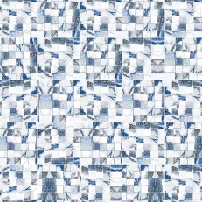 Crash Blue Polished BasketweaveMosaic