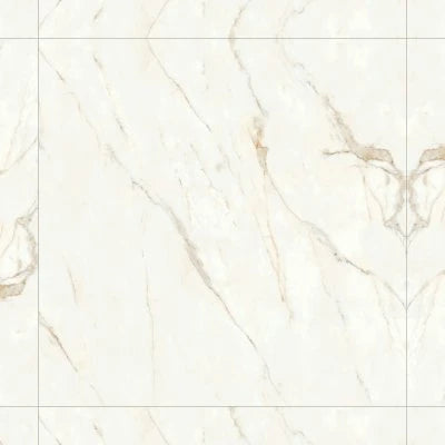 Magnifica Nineteen Forty-Eight 48" x 48" - 8mm Honed Porcelain Tile in Calacatta Oro