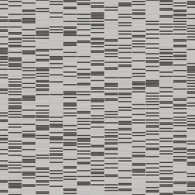 Kaikos 3/8" x 4" Stacked Glass and Stone Mosaic in Brown and Oriental White