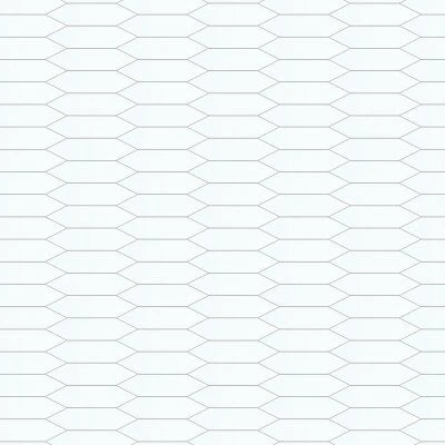 Reine 3" x 12" Picket Pattern Glossy Ceramic Wall Tile in White