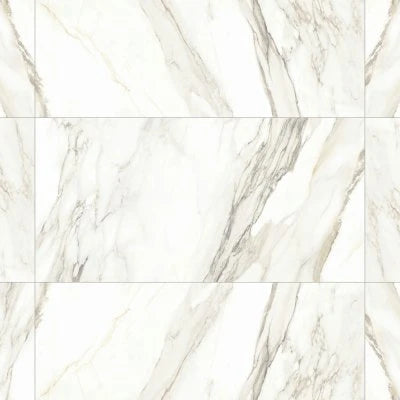 Prati 24" x 48" Polished Porcelain Field Tile in Calacatta Borghini Warm