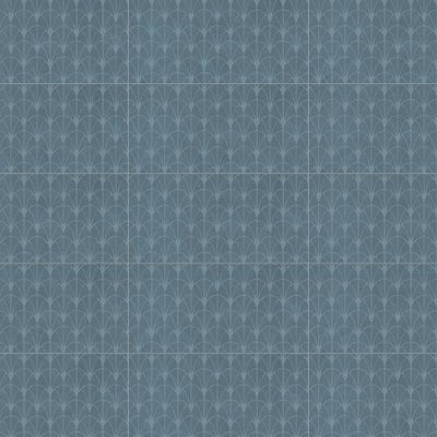 Wave 12" x 24" Honed Fan Deco Porcelain Tile in Seaweed