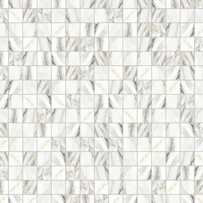 Prati 4" x 4" Honed Porcelain Mosaic in Calacatta Borghini Warm