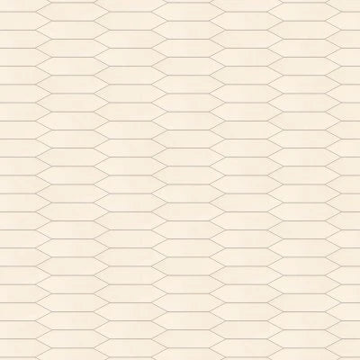Reine 3" x 12" Picket Pattern Matte Ceramic Wall Tile in Ivory