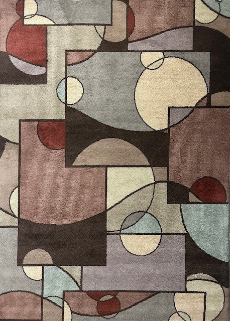 Shaw Area Rug, 5'3"x7'10", Colorful, Contemperary Design