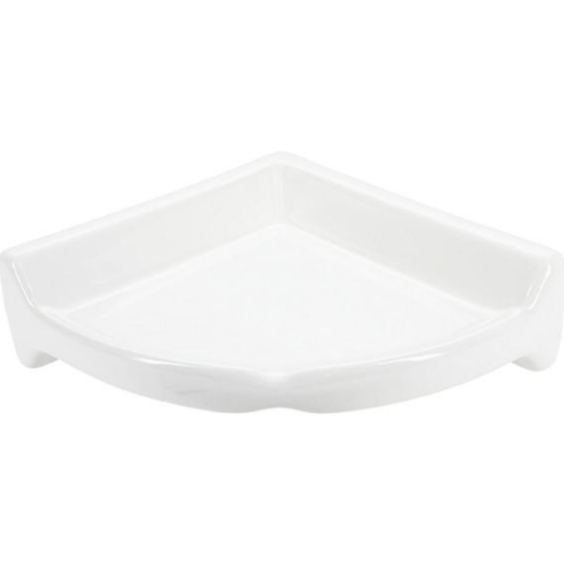 Daltile 7" Medium Corner Caddy in Arctic White Glossy with Shade Variation V1: Low