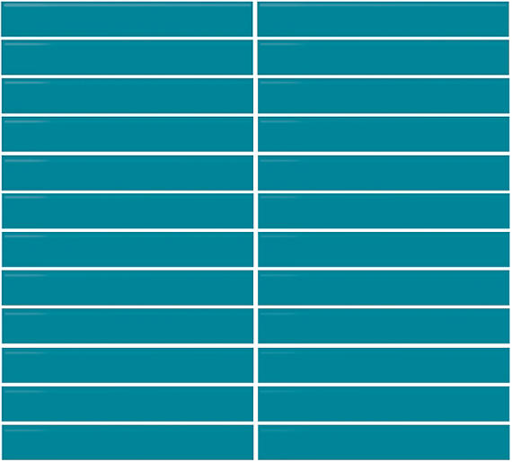 Color Wheel 1x6 Straight Joint Mosaics