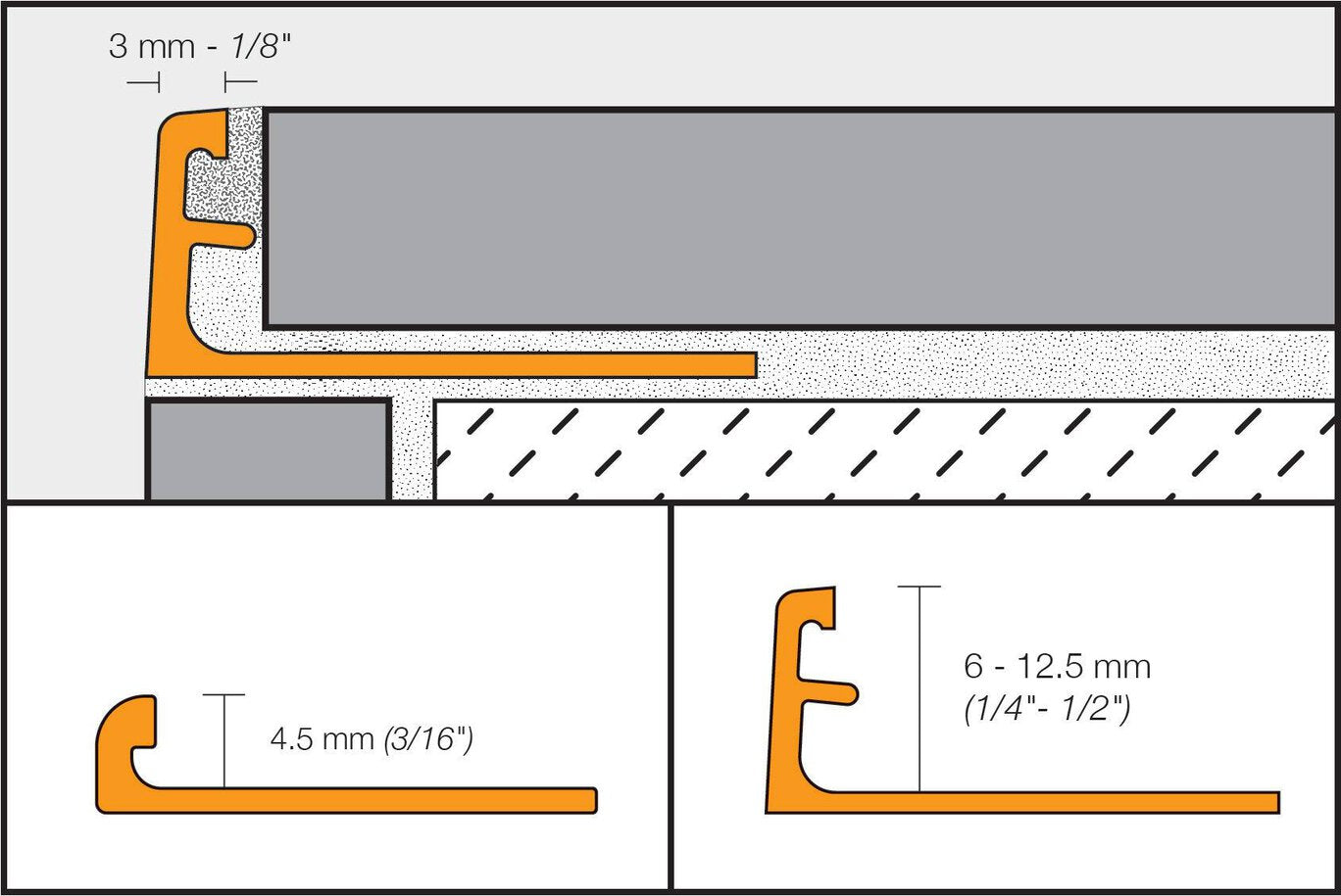 Schluter®-JOLLY-P PVC 5/16" Profile 8' Stick, BW80 Bright White