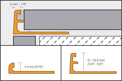 Schluter®-JOLLY-P PVC 5/16" Profile 8' Stick, BW80 Bright White