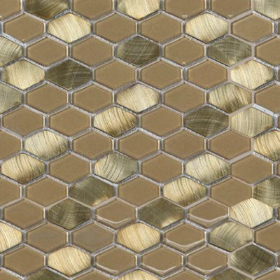 Iridium Gold Elongated Hex Mosaic