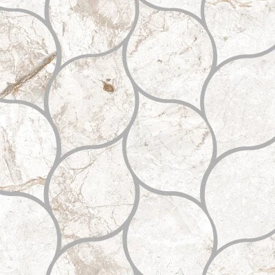 MOSAIC TOSCANA BIANCO LEAF (11X13 SHEET)