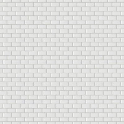 Le Cafe 2" x 4" Bevel Off Set Mesh Mount Glossy Porcelain Mosaic Tile in White
