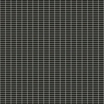 CATCH BLACK GLOSSY 1X3 STACKED MOSAIC 11X12-POR