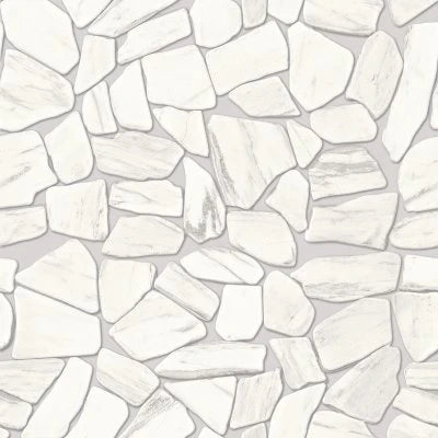 Raine Stratus White, River Pebble, Irregular Shape, Tumbled, Tumbled