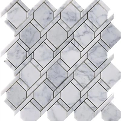 Natural Stone Statuario Rope Mosaic