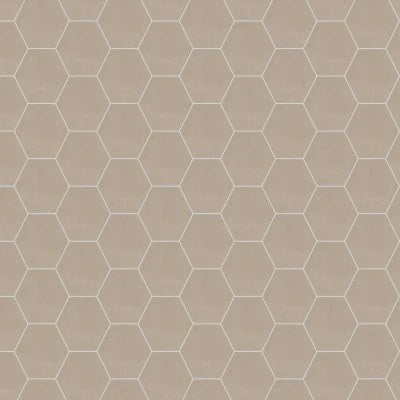 Moroccan Concrete - Taupe, Hexagon, 8X9, Matte