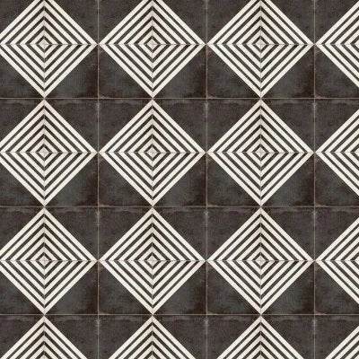 Vivace 9" x 9" Decorative Tile in Roads Caviar