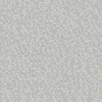 Kaikos 1.75" Triangle Glass and Stone Mosaic in Silver and White Carrara