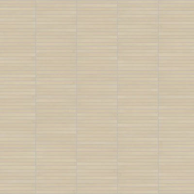 Sahara 1" x 12" Matte Porcelain Mosaic Tile in Ecru