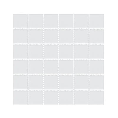 MOSAIC ARTISAN PLUS WHITE SATIN MATTE 2X2 (12X12 SHEET)