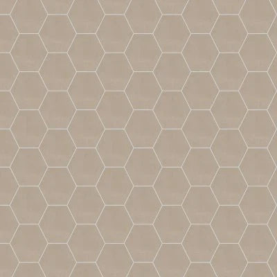 Moroccan Concrete - Taupe, Hexagon, 8X9, Matte