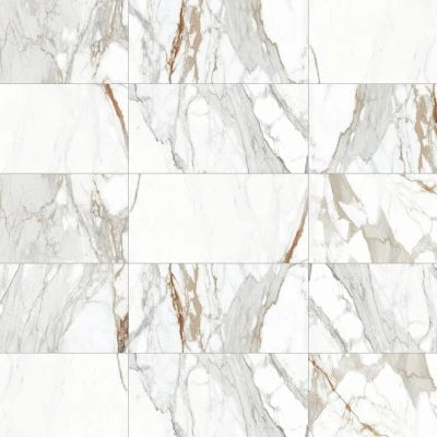 Prati 12" x 24" Polished Porcelain Field Tile in Calacatta Macchia Vecchia