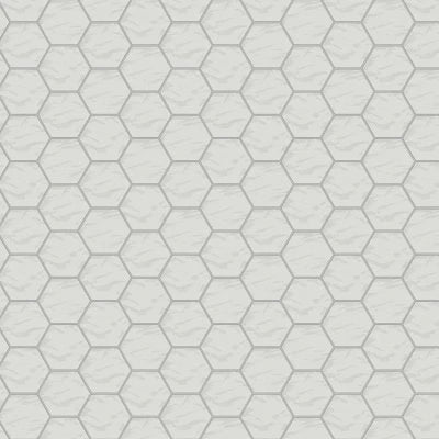 Monochrome White 6x7 Hexagon