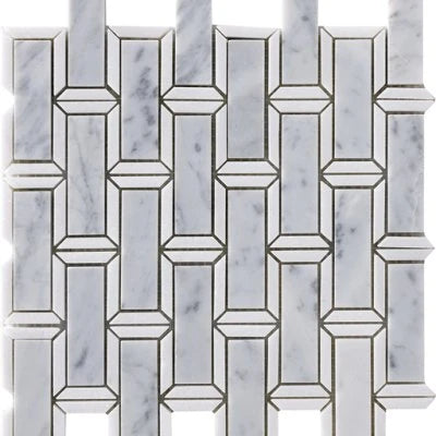 Natural Stone Dark Blend Framed Brick Mosaic