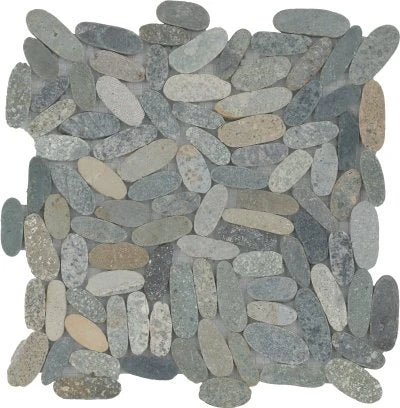 VENETIAN FLAT PEBBLES MULTICOLOR MOSAIC 12X12-PEB