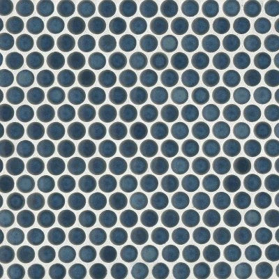 360 3/4" x 3/4" Penny Round Glossy Mosaic Tile in Lagoon