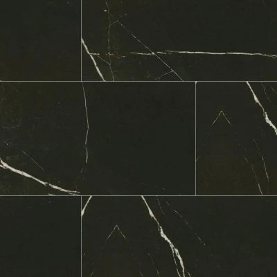 Marble Attache Nero, Rectangle, 24X48, Satin