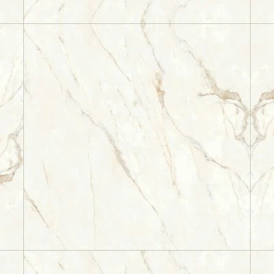 Magnifica Nineteen Forty-Eight 48" x 48" - 8mm Polished Porcelain Tile in Calacatta Oro