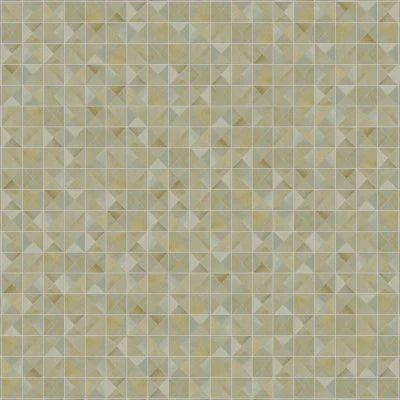 Zagora Triangle Glossy Zellige Mosaic Tile in Vert Gris