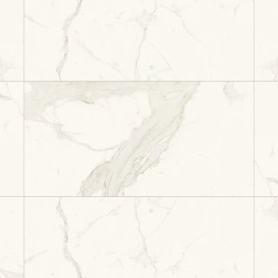 Magnifica 24" x 48" - 8mm Polished Porcelain Tile in Calacatta Super White