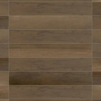 Antique 8" x 48" Wood Look Matte Porcelain Tile in Walnut