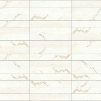 Magnifica 4" x 24" - 8mm Honed Porcelain Tile in Calacatta Oro