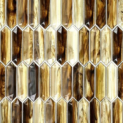 Tortuga Amber Natural Picket Mosaic