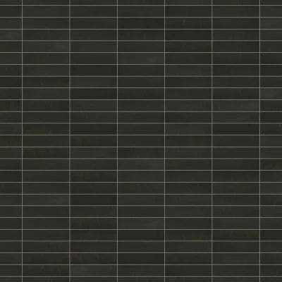 Makoto 2.5" x 10" Matte Ceramic Wall Tile in Kuroi Black