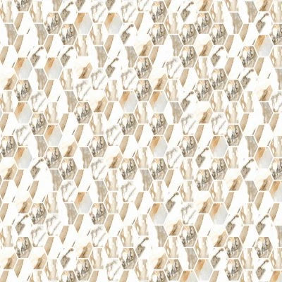 Crash Beige 10x14HexagonMosaic Polished